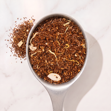 Bourbon Vanilla Rooibos Tea in a measuring scoop