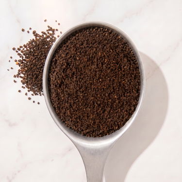 Rukeri Rwandan Black Tea in a measuring scoop